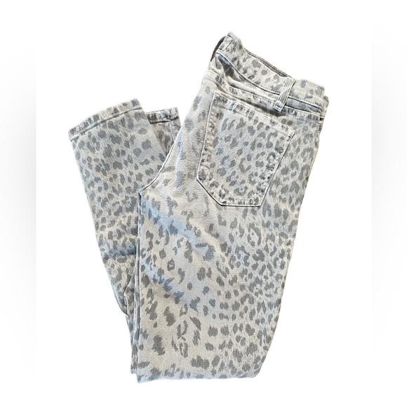 Current/Elliott Grey Leopard Stiletto Skinny Jeans - Size 28 - Picture 1 of 5